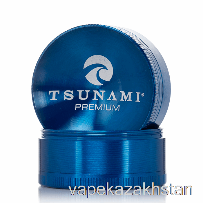 Vape Disposable Tsunami 1.9inch 4-Piece Sunken Top Grinder Blue (50mm)